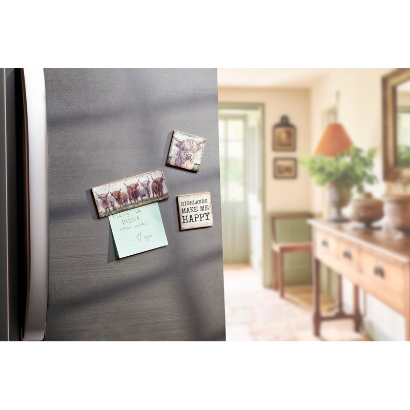 Primitives by Kathy Highland Cows Magnet Set