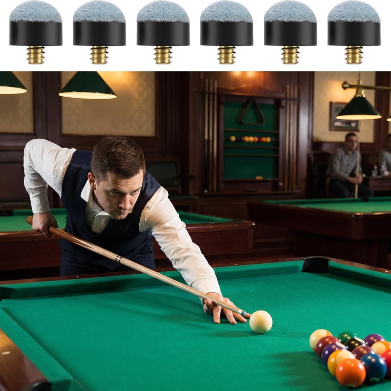 ADLABLD 30Pcs Screw In Pool Cue Tips, Screw-On Replacement Tips
