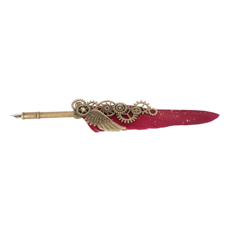 Quill Pen and Ink Set Retro Punk Gear Style Smoothly