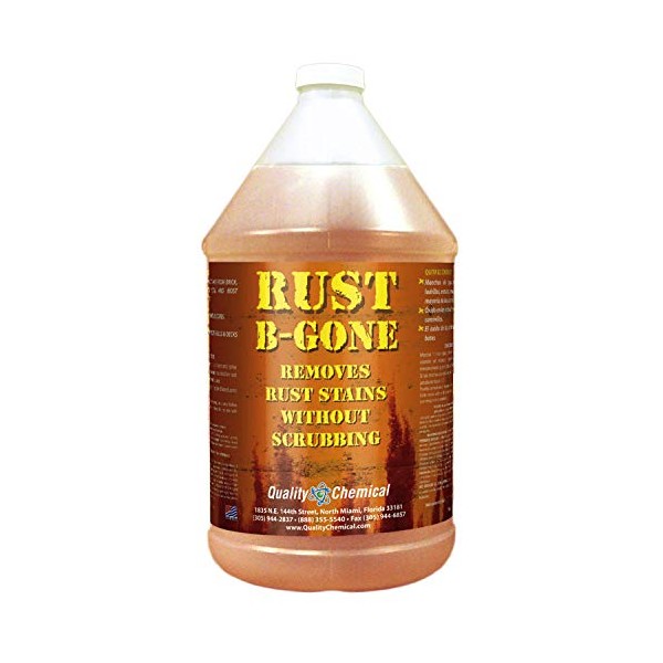 Rust-B-Gone/Rust Stain Remover/for Removing Rust from Concrete, Brick, Stucco, Iron and Ferrous-Based Metals/Made in USA/Quality Chemical / 1 Gallon (128 Oz)