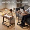 BUYIFY Height Adjustable TV Tray Table with Wheels for Couch