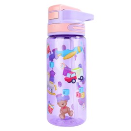 MHwan Kids Water Bottles, 650ml Robust and Shatterproof, Leakproof Water Bottle Kids with Straw, BPA-Free, Beautiful Boys Girls Water Bottles for School Travel, Portable Children's Water Bottle