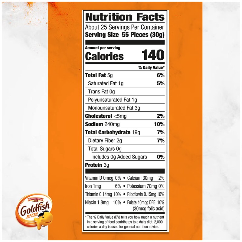Goldfish Cheddar Cheese Crackers, Baked with Whole Grain, 27.3 oz