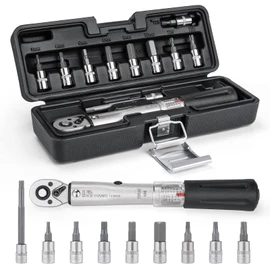 1/4'' Bike Torque Wrench Kit 2-24 NM Torque Fix Set Home Bicycle Maintenance Kit for Road & MTB Bike Tools Set (617-2S)