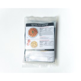 Heaven's Harvest Self-Heating Emergency Meal Kit (10 Year Shelf Life) — Tastier than MRE Meals & Ready-To-Eat in Minutes! Just add water to activate the “cooking” process. (Lasagna w/Sausage) (Single)