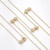 KissYan Bubble Heart Initial Necklaces for Women, 14K Gold Plated