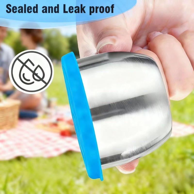 2 Sizes Salad Dressing Container to Go,Leakproof Condiment Containers with