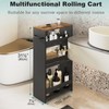 MARTY Rolling Storage Cart 7.9" W, 4-Tier Kitchen Cart with
