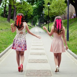 Hair Clips for Women Girls Cute Hair Pins with Bows Hair Ribbons for Long Tail Butterfly Barrettes Bowknot Cute Hair Accessories Black Red Green, 4 Pack