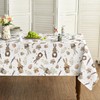 Horaldaily Easter Tablecloth 60×120 Inch, Bunny Carrots Spring Washable Table