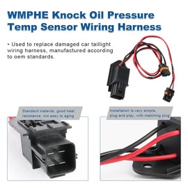 WMPHE Engine Cooling Fan Motor Wiring Harness, Compatible with Dodge Charger Challenger 2009 to 2021 & Chrysler 300 2009 to 2022, Radiator Fan Motor Wiring, Replacement for 68050137AB, 68050137AA