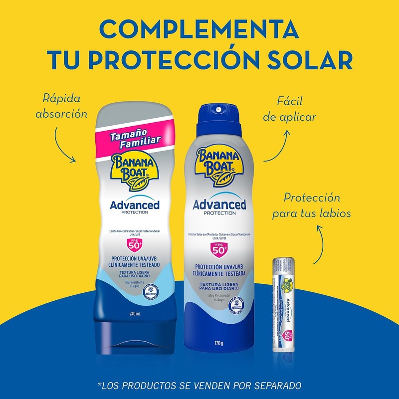Banana Boat Advanced Protection Protector Solar 50 FPS Loción de