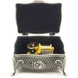 Music Box 18 Valve Embossed Alloy Metal Music Box with Gold Plated Movement (Patan 2, Song: You are my sunshine)