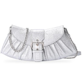 VX VONXURY Clutch Bag for Women, PU Leather Purses Handbag Evening Bag with Detachable Chain Strap Small Shoulder Bag for Wedding Party Night