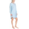 Ocean Pacific Waffle Knit Sleepshirt, Henley Long Sleeve Nightgown, White