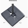 PURPLE LEAF 220 lBS Heavy Duty Patio Umbrella Base XBS535