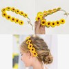 zYoung Sunflower Crown Hippies Daisy Hair Wreath Bridal Headpiece, Yellow