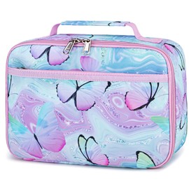 CAMTOP Lunch Box Kids Insulated Lunch Bag Small Cooler Thermal Meal Thermal lunchbox for Girls Boys School Picnics-Butterfly Printing
