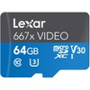 Lexar LSDMI64GVBNA667A Professional 667X Video 64GB MicroSDXC UHS-I Card