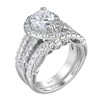 Wuziwen 4 Carats Wedding Engagement Ring Set for Women 925