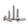 MOOPW Round Head Wood Screws - Stainless Steel 304 Self-Tapping