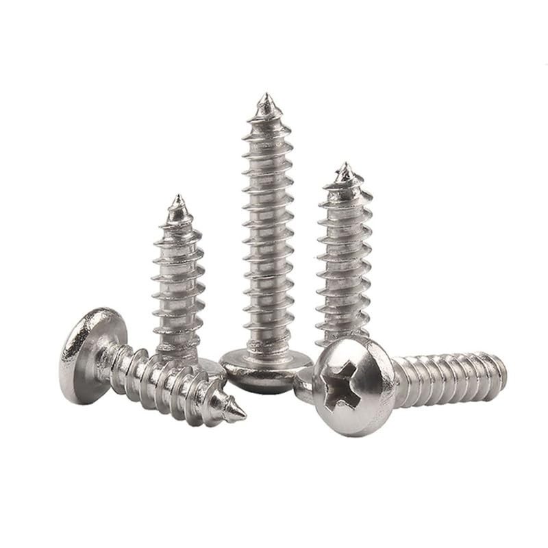 MOOPW Round Head Wood Screws - Stainless Steel 304 Self-Tapping