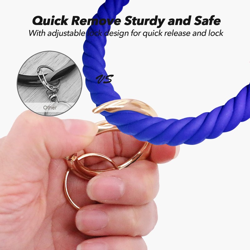 Idakekiy Llavero de silicona para mujeres y niñas, Azul /