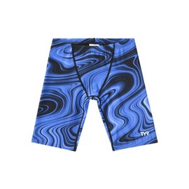 TYR Boys' Standard Durafast Elite Solid Jammer Swim Suit, Blue Vitality, 22