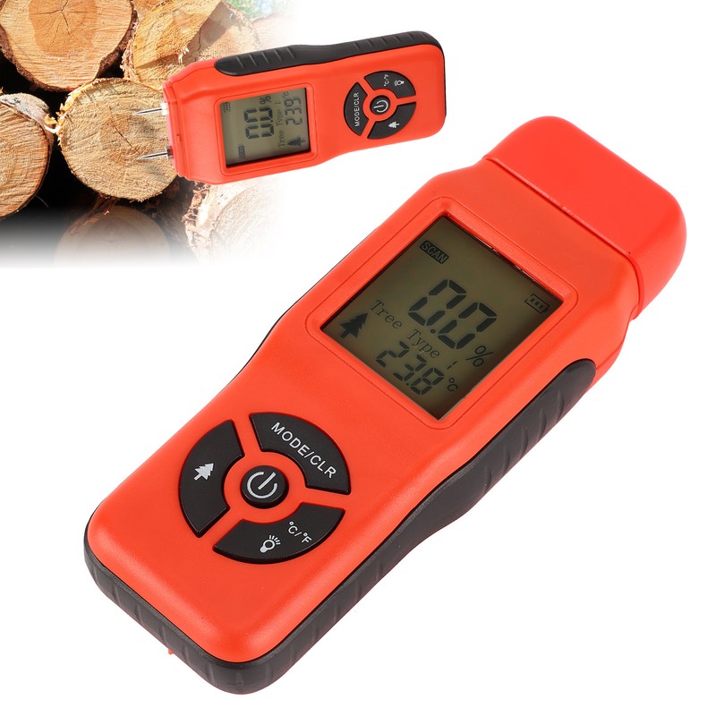 Professional Handheld Digital Wood Moisture Meter Portable LCD Display Wood