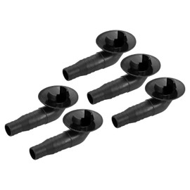 sourcing map Pack of 5 Air Conditioner Drain Connector 19 mm Angle for Windows AC Black