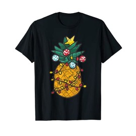 Vintage Pineapple Hawaii Aloha Classic Fun Xmas Retro Pineapple T-Shirt, black