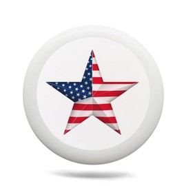 Uanvaha American Flag Star Flying Discs Star with Red Blue Stripes Ultimate Disc Equipment 175g for Teens Adults Beginners and Advanced Players