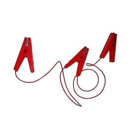 Göbel Electric Fence Accessory Fence Connection Cable with 3 Crocodile Clips Red
