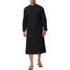 LVCBL Men's Kafta Neck Long Sleeve Kaftan Men's Long Button