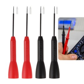 2mm Extended Needle Test Probes 4 Pcs, 600V/10A Non-Destructive Multimeter Insulation Needle Probes Tip Compatible with Fluke Leads tl71 tl75