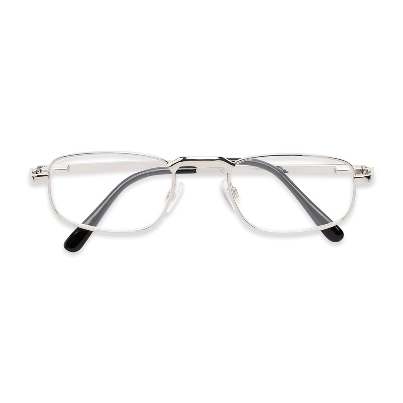 Rectangle Reading Glasses in Silver by Readers.com | The Anderson