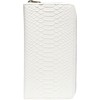 Berkut Diamond Python White Dyed Long Wallet, Round Zipper, YKK