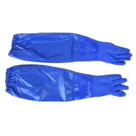 Long Sleeve Anti Chemical Gloves PVC Acid Alkali Oil Resistant Hands Protector for Industry Laboratory Electronics(9 )