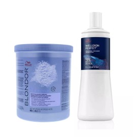 Wella (2 PACK) Wella Blondor Multi Lightener &Wella Dev 3% 10 Vol Duo, 33.8, 28.2 oz