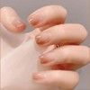 YOGOTI Nail Tips, 24 Pieces, Short Gel Nail Stickers, Nail