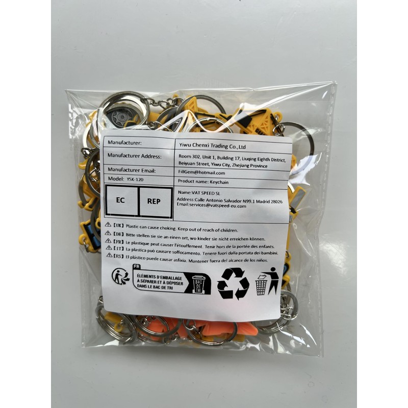 HLenyoy 40Pcs Construction KeyChains Engineering Excavator Tractor Keychain Construction Party
