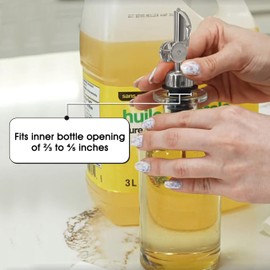 Spaceneat Olive Oil Dispenser Spout, 4-Pack Olive Oil Spouts for Bottles - Weighted Stainless Steel Olive Oil Pour Spouts for Olive Oil Bottles, Vinegar Dispensers & Coffee Syrup Dispensers - Silver