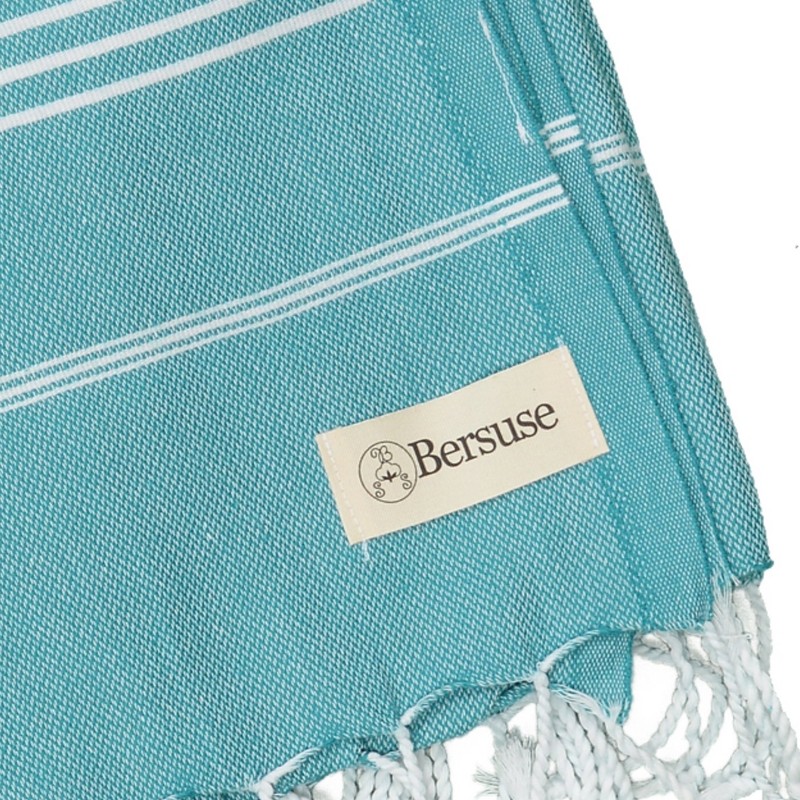 Bersuse 100% Cotton - Anatolia Peshtemal Hamam Towel - Aqua