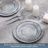 Jingmore 180 Pcs Medieval Party Supplies Disposable Pewter Paper Plates