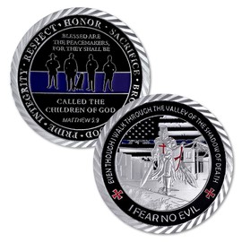 US Police Officers Challenge Coin Thin Blue Line Law Enforcement