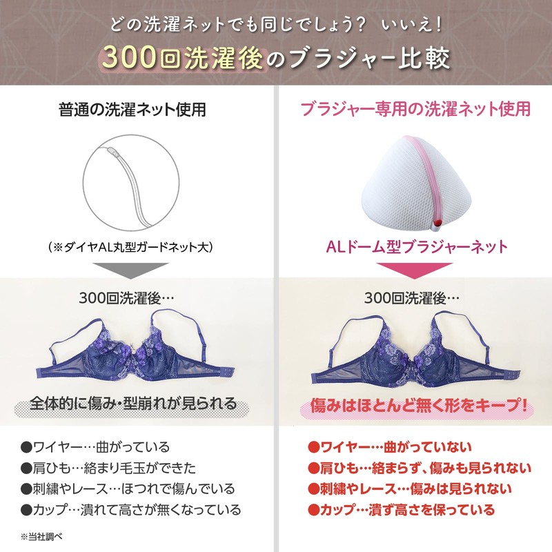 Daiya 057011 Laundry Net, Laundry Net, For Bras, AL Domed