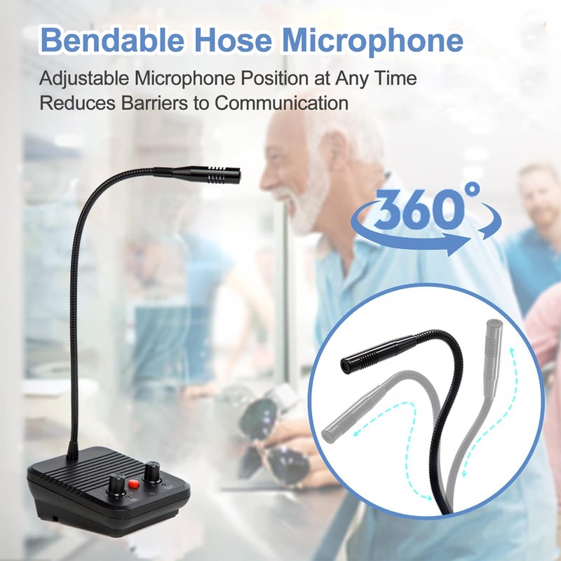 KOQICALL Window Speaker Intercom System, Window Intercom, Anti-Interference Dual Way