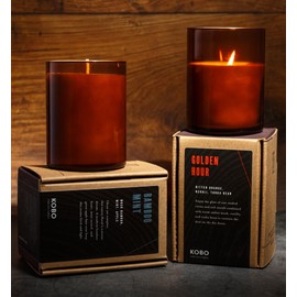 KOBO Golden Hour Scented Candle (15 oz) | 100% Pure Soy Wax Candles | Jar Candle Hand-Poured in USA | All Natural, Long Lasting 100 Hour Burning Candles | Scented Candles for Home