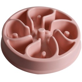 HOCHSTE Dog Slow Feeder Bowl for Pet Cat Puppy Feed Anti Bloating Interactive Dish Pink
