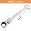 Piutouyar 22mm Flex-Head Ratcheting Wrench, Professional Metric Ratchet Wrench Combination